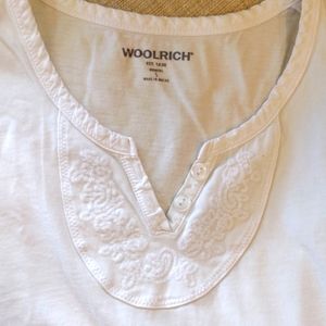 Woolrich Embroidered Cap Sleeve